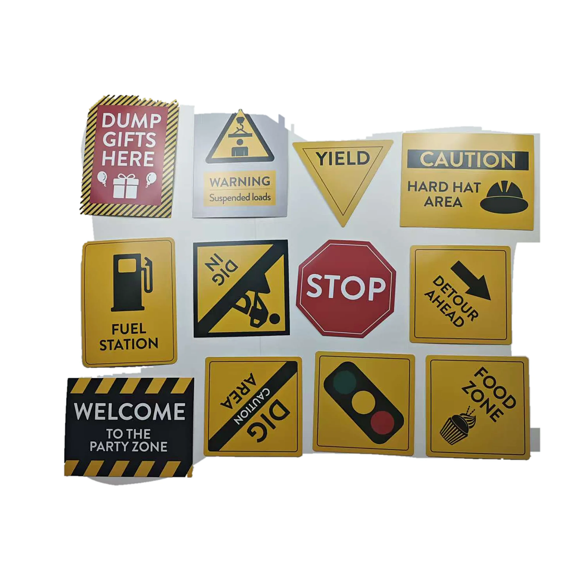 Construction Zone Party Signs