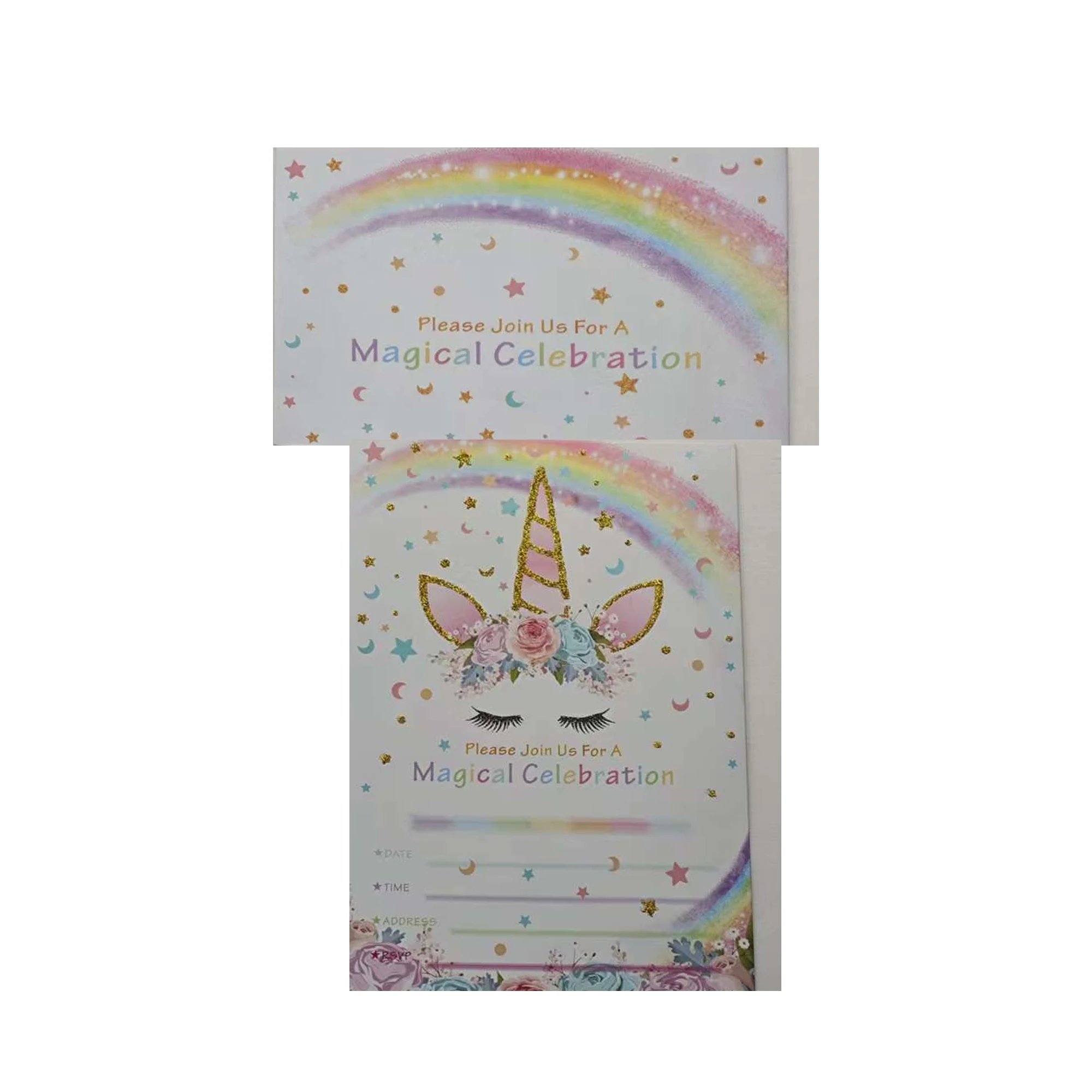 Unicorn Party Invitations