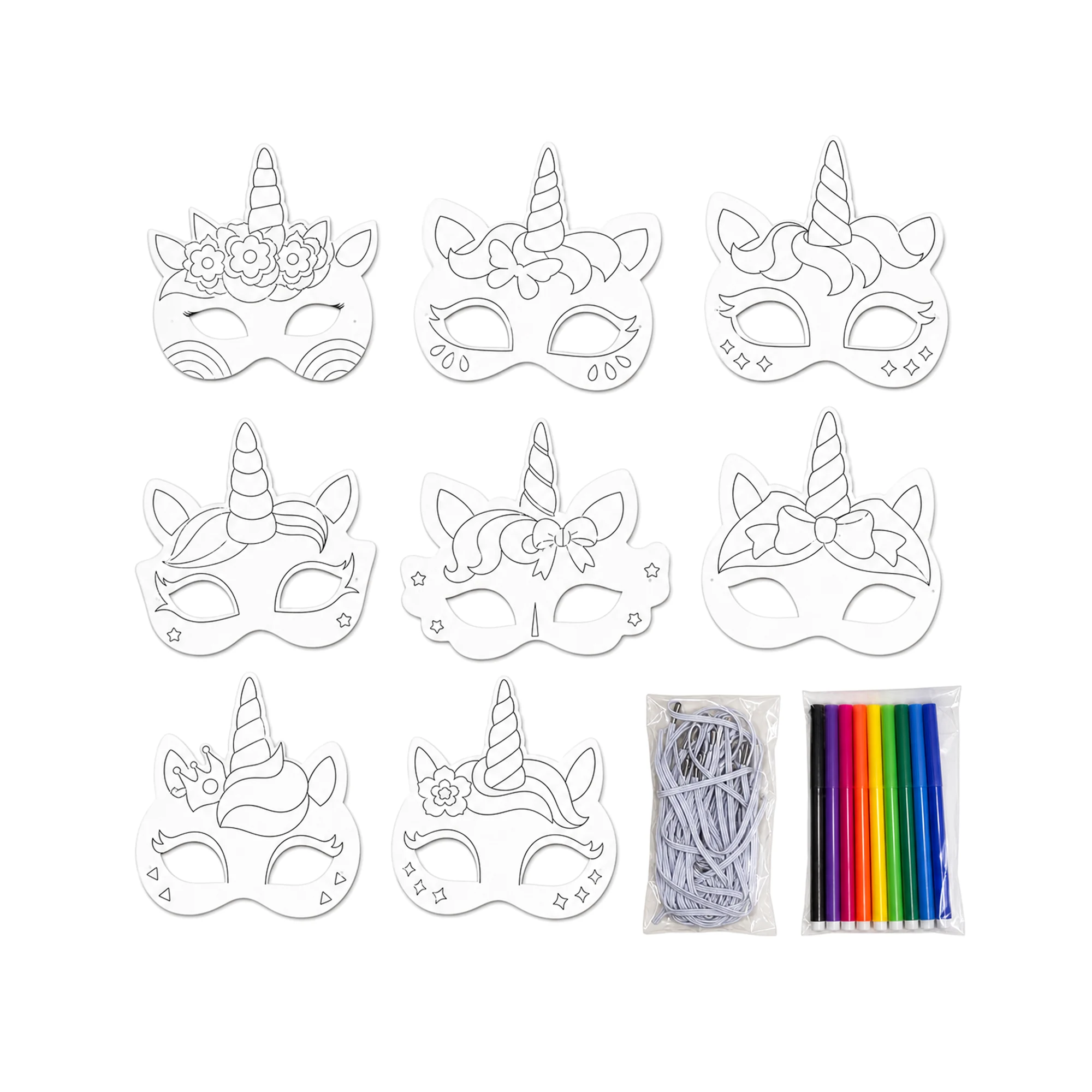 Unicorn DIY Coloring Masks